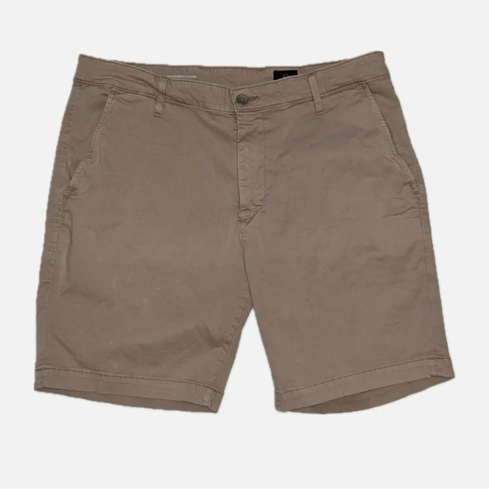 Men’s AG Adriano Goldschmied Wanderer Slim Trouser Shorts 36R Dusty Rose Brown - Picture 1 of 15